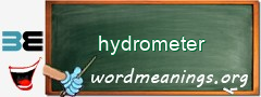 WordMeaning blackboard for hydrometer